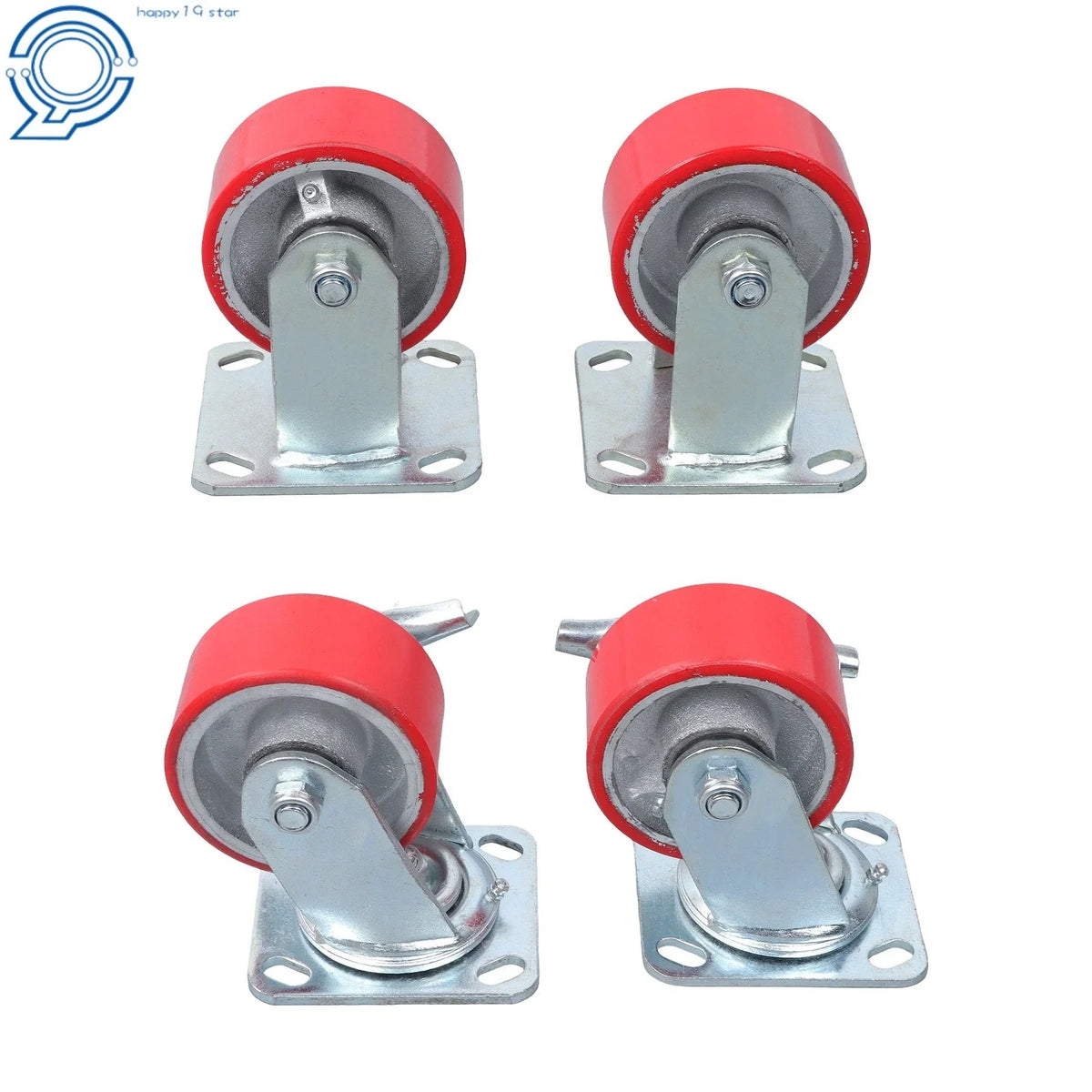 Heavy Duty 4" Swivel Caster Wheels Set of 4, 2800Lbs Capacity