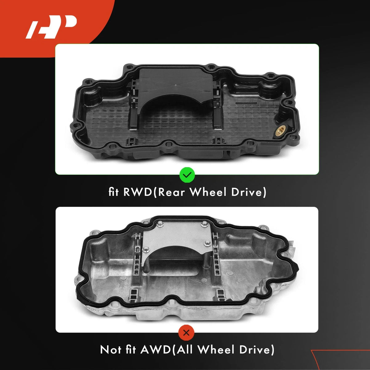 Oil Pan Assembly with Gasket for Infiniti Q50 Q60 2016-2020