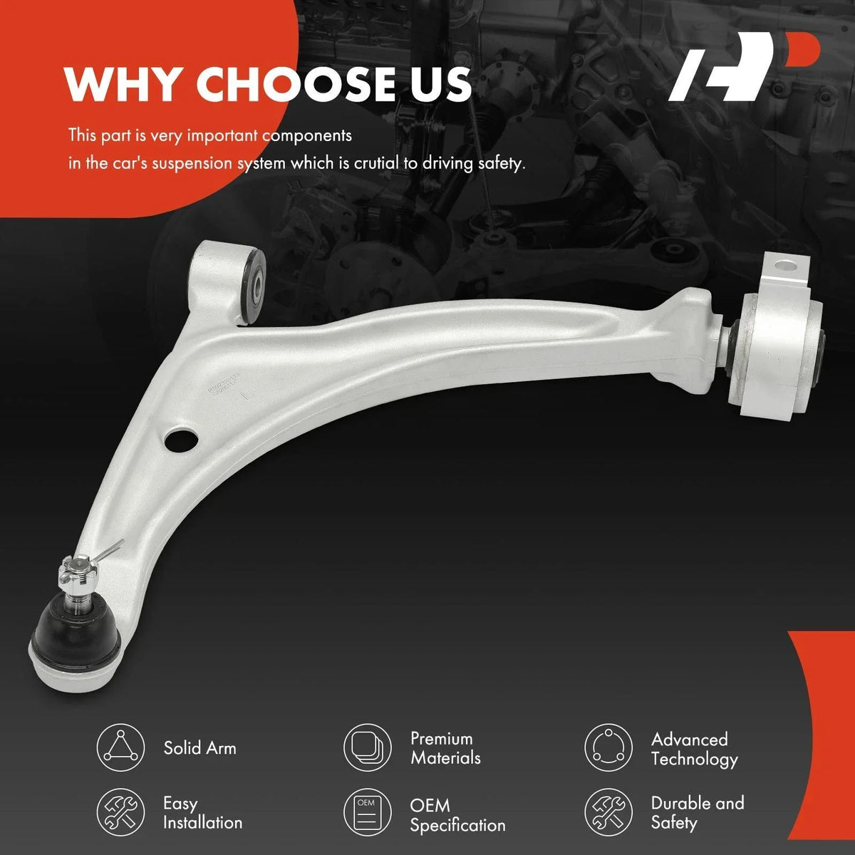 Front Left Control Arm for Nissan Altima & Maxima (2002-2008)