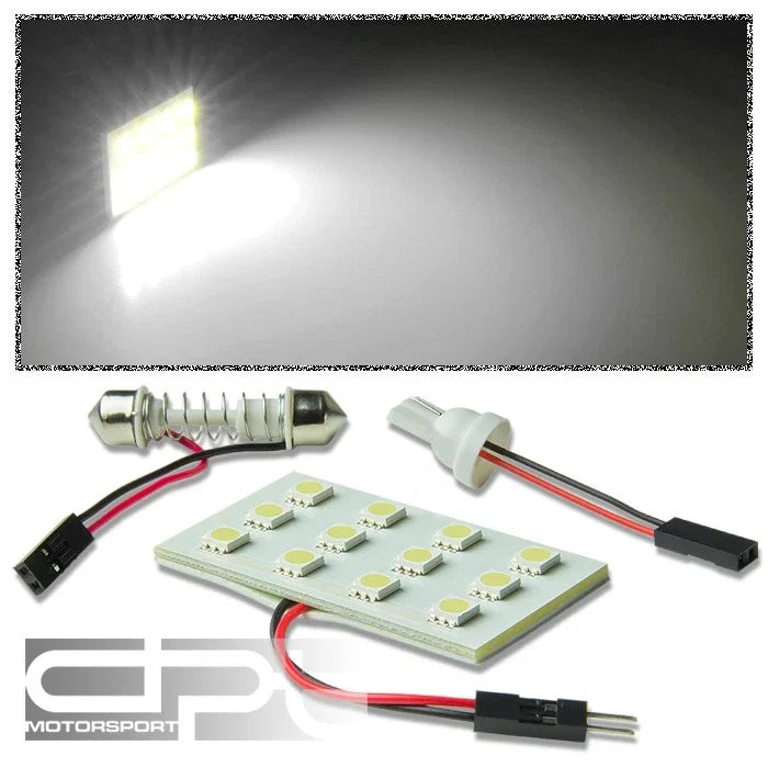 T10 5050 194 168 W5W 12-SMD Bright White LED Bulb for Various Vehicles