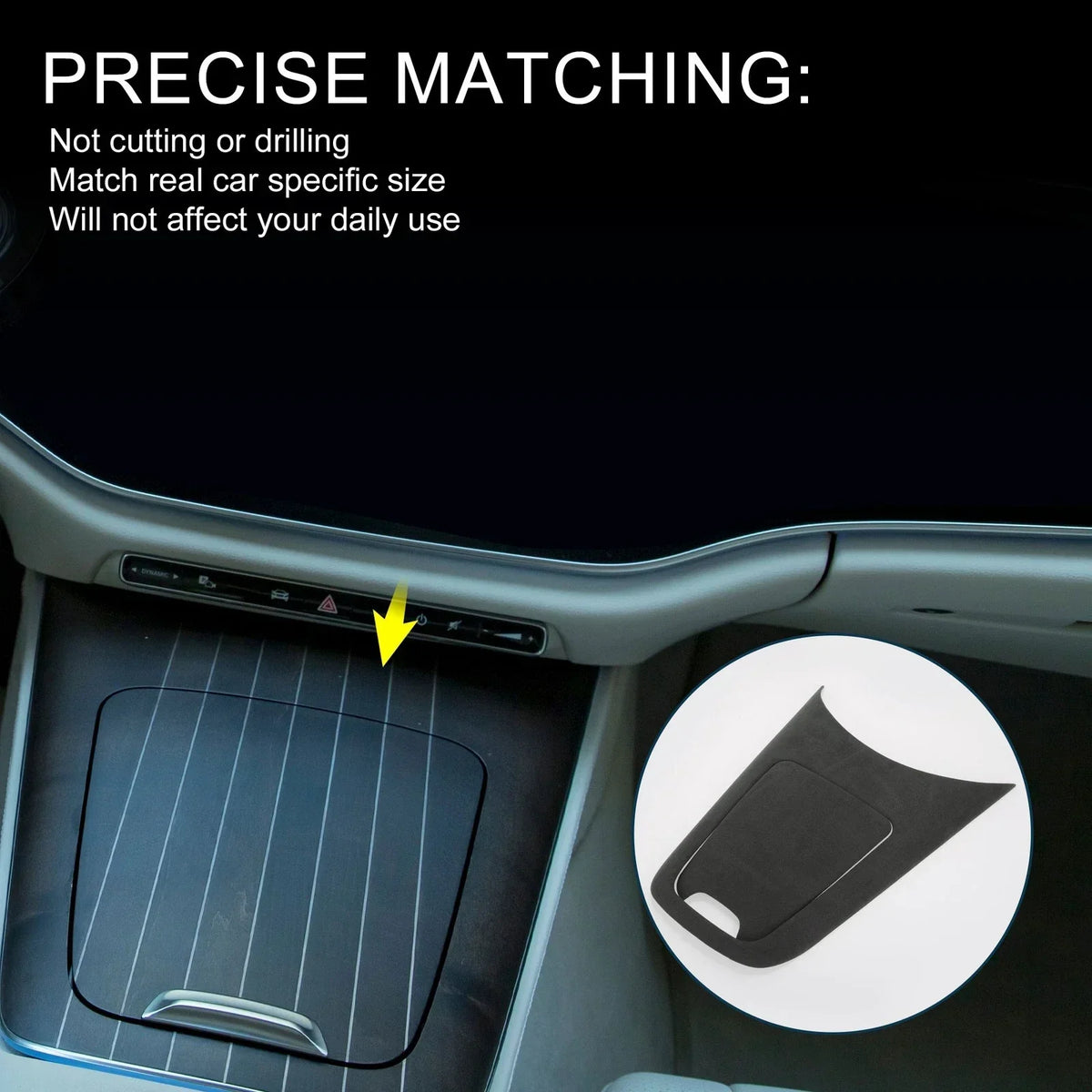 Matte Black Center Console Panel Sticker Set for Mercedes-Benz E-Class 2024
