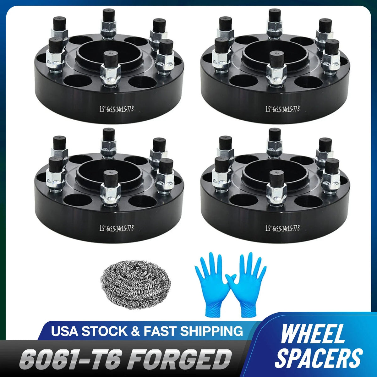Set of 4 HubCentric Wheel Spacers for Ram 1500 (2019–2023) 1.5"