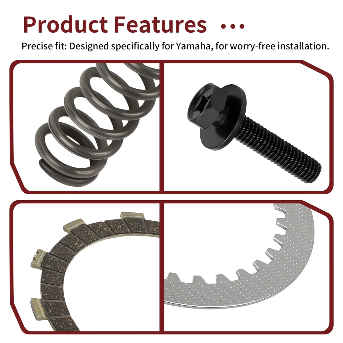 Clutch Friction & Steel Plates Kit for YZ250 (2002–2024) #3XK-16321-00-00