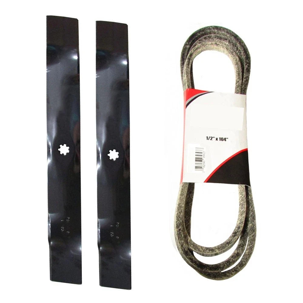 Belt & Blades Set for John Deere 42" 102 105 115 125 135 (GX20072 GX22151 20850)