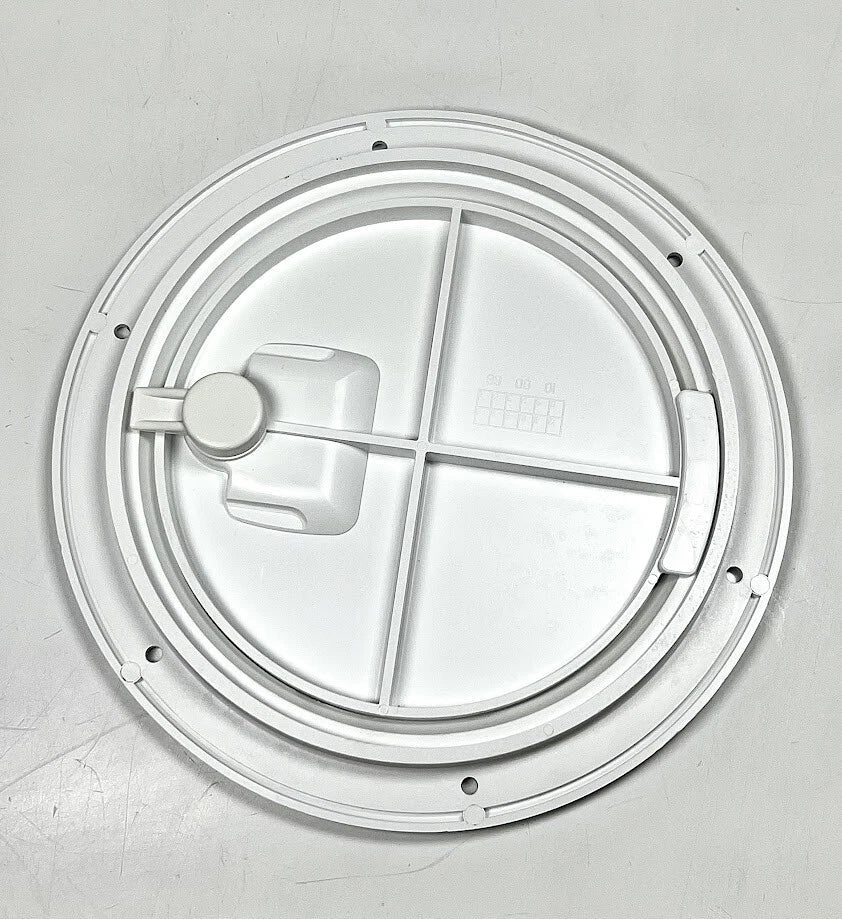 8in Boat Deck Plate for Jim Black (OEM, Polar White)