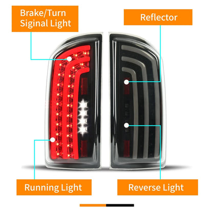 Tail Lights Full LED for 2007-2009 Dodge Ram 2500 3500, 1500 (2007-2008)