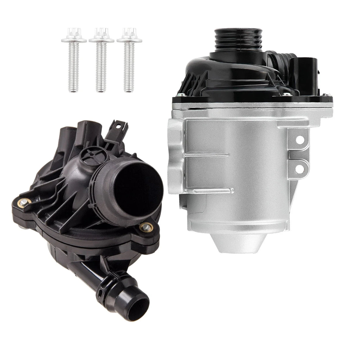 Water Pump Assembly with Thermostat & Bolts for BMW E60 E83 E91 E92 07-13