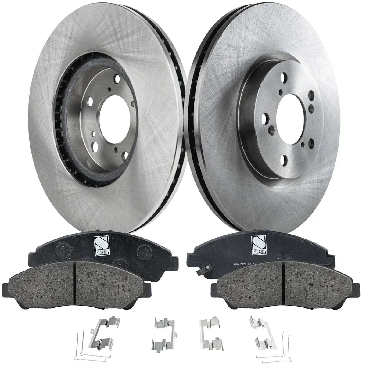 Front Brake Pad and Disc Kit - Ceramic for Honda Pilot 2009-2015