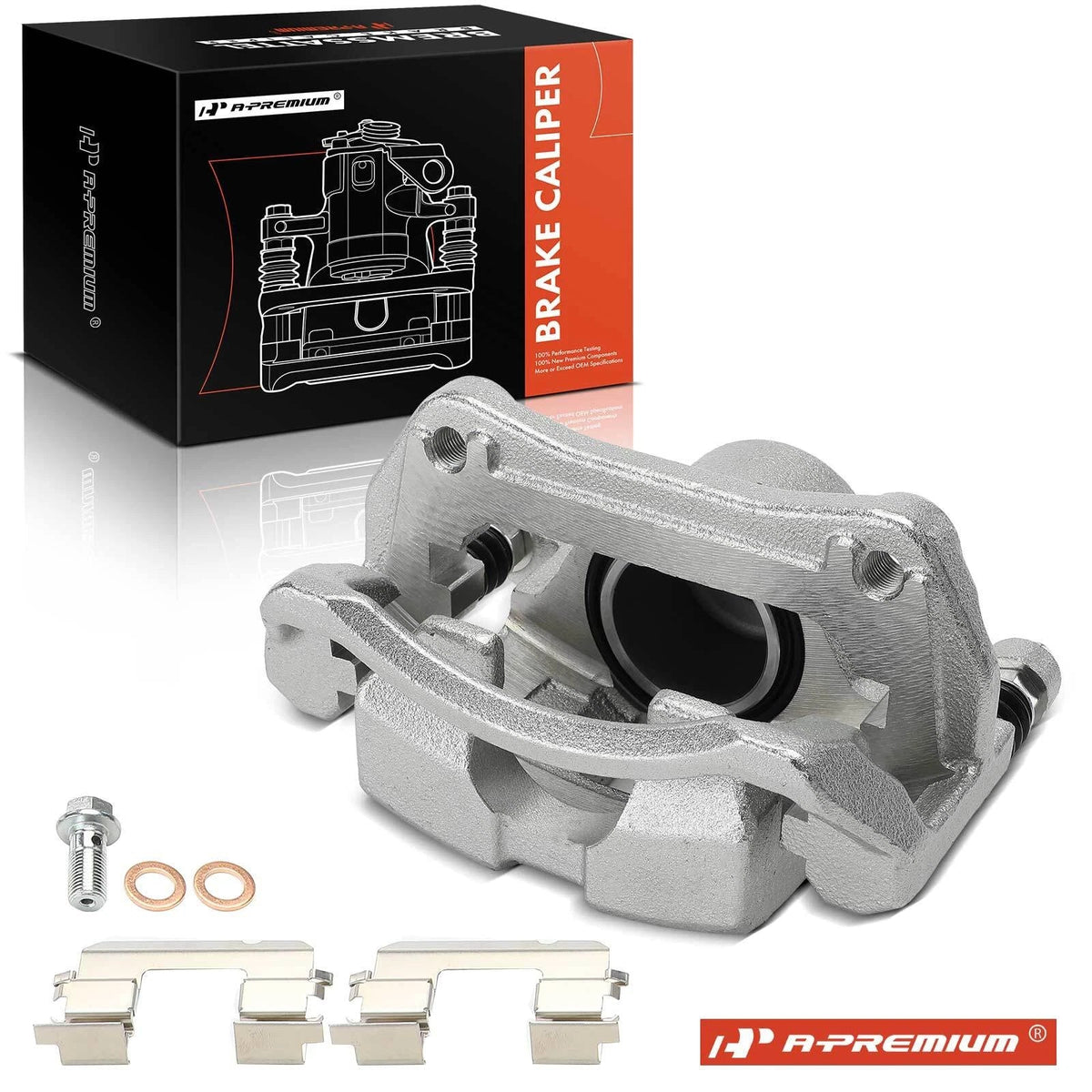 Front Driver Side Brake Caliper with Bracket for Kia Soul (2019–2023)