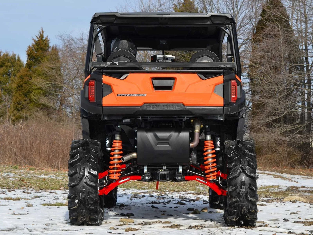 SuperATV High Clearance Rear Offset A Arms for Polaris General / 4 (2016+) - Red