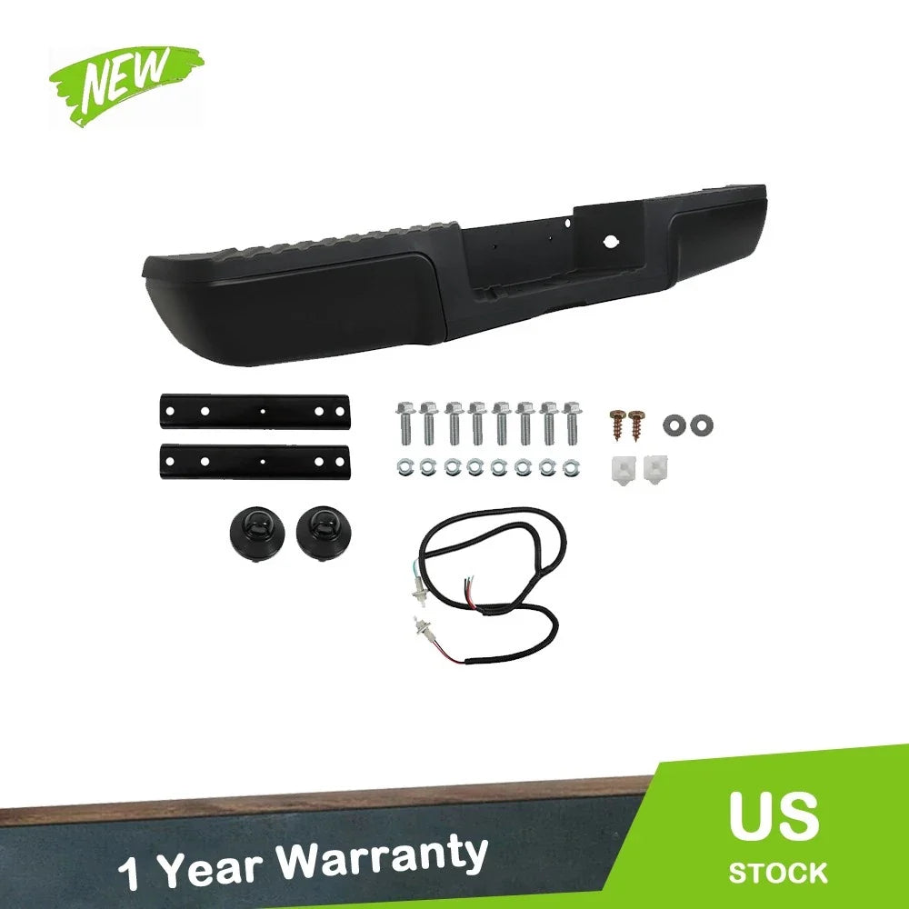 Rear Bumper Assembly for 2008-2016 Ford F-250 F-350 Super Duty, Black Steel