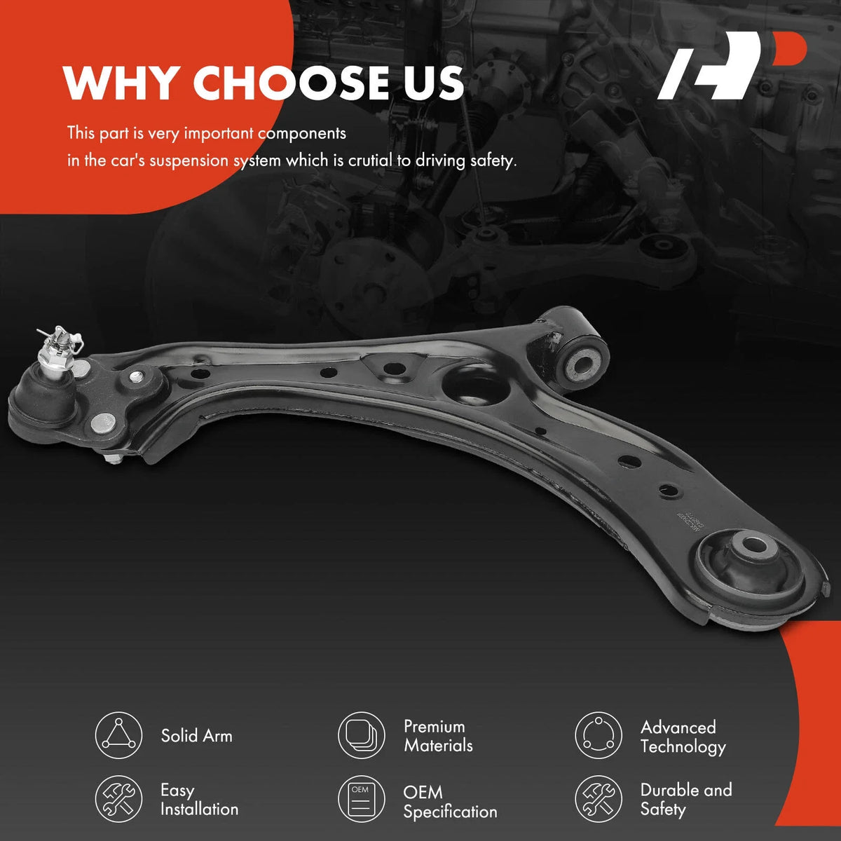Front Left Control Arm Assembly with Ball Joint for Honda HR-V 2016-2022