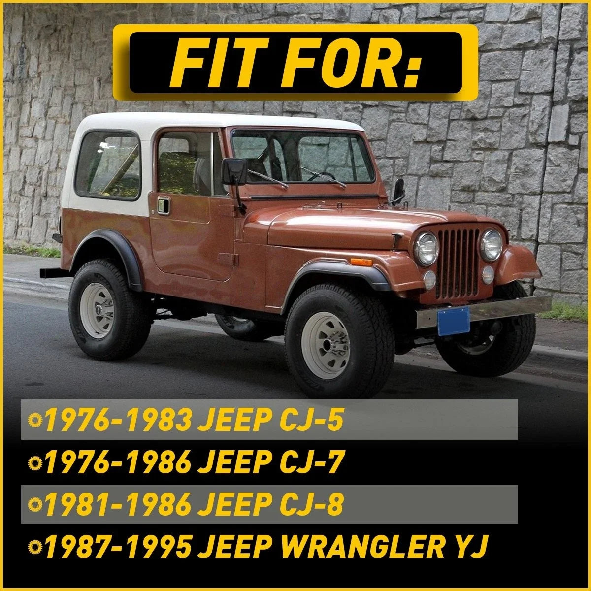 Door Pull Strap Handle Set for YJ Jeep (1987-1995)