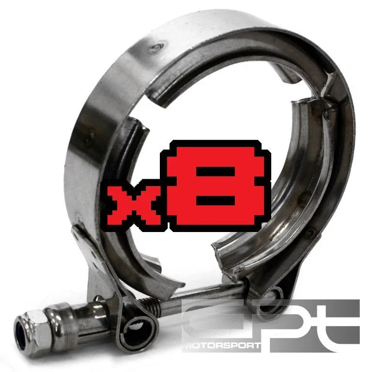 3.5" Stainless V-Band Bolt Clamp for Turbo Flange Downpipe Wastegate (X8)