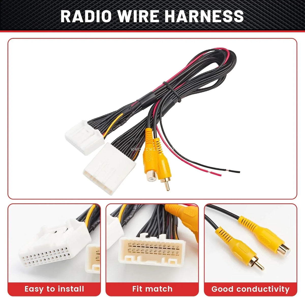 Voltage Converter & OEM Wire Adapter for Backup Camera Toyota Camry 2015-2023