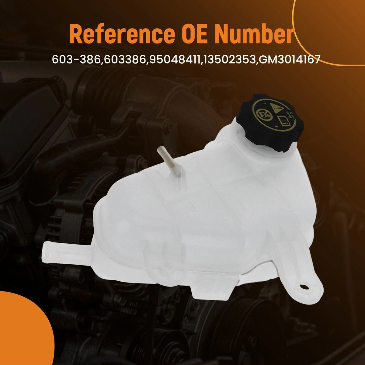 Radiator Coolant Reservoir Expansion Tank for Chevy Sonic (2012–2020) 95048411