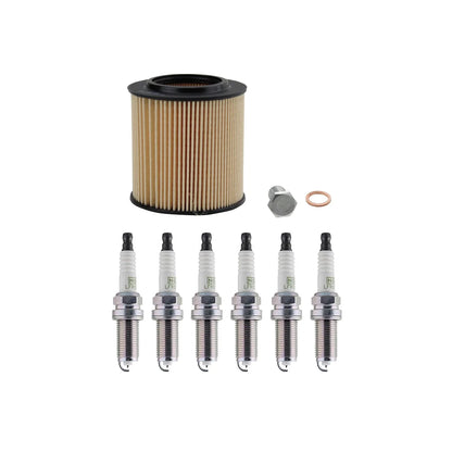 Wix Engine Oil Filter & NGK 6 Platinum Spark Plugs for BMW E60 E70 (2008–2013)