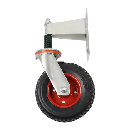 8" Rubber Wheels for Heavy Duty Gate Caster (600 lbs, Side Brake)