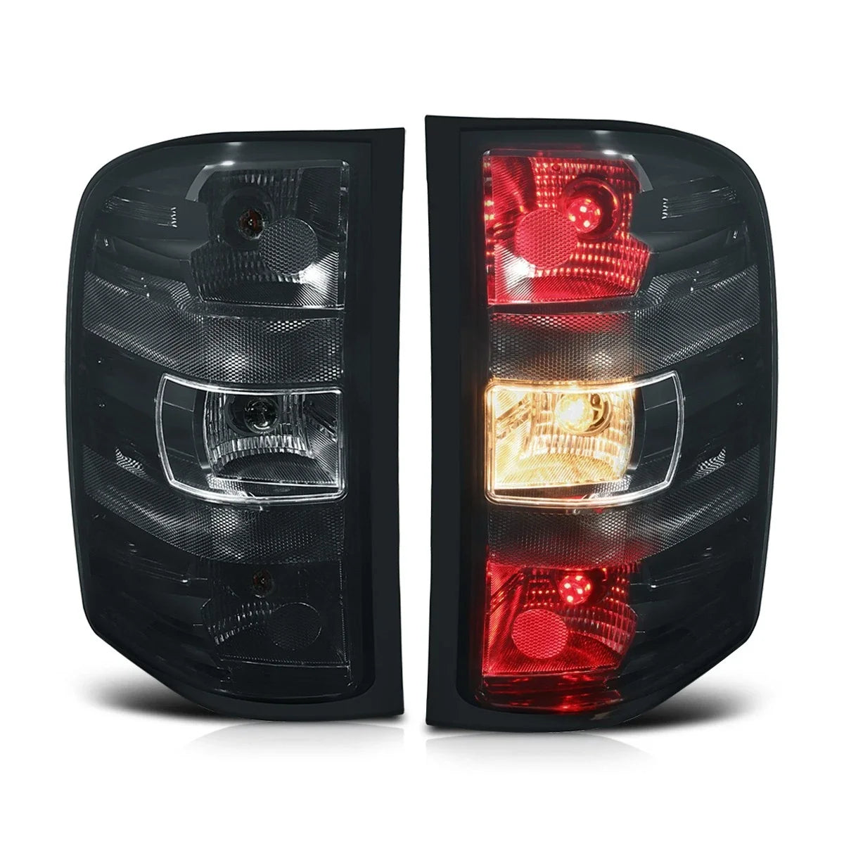 LED Tail Brake Stop Lights for Silverado/Sierra (2007–2014) - Black Housing Smoked Lens