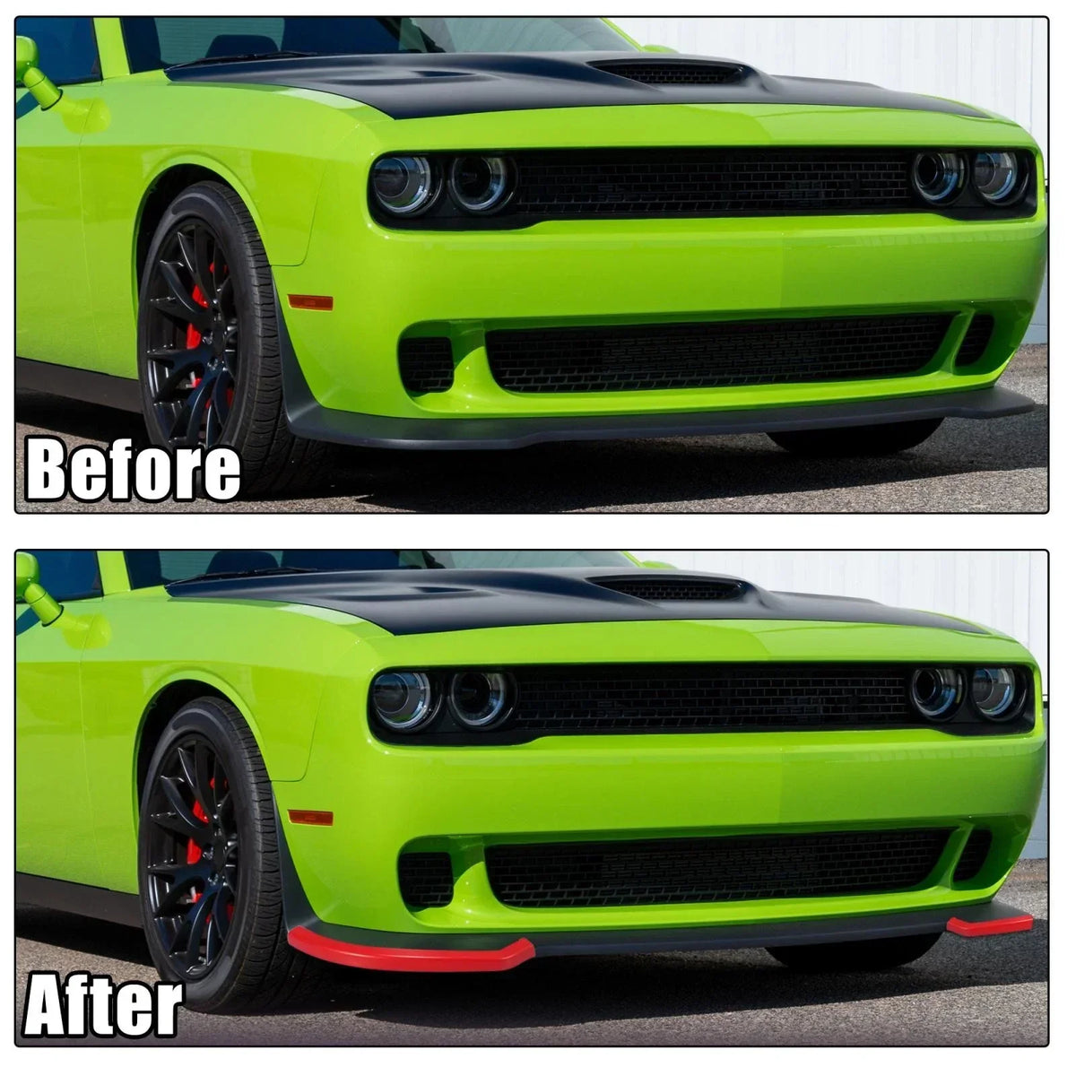 Car Front Lip Splitter Protector for Dodge Challenger Hellcat (2015-2021)