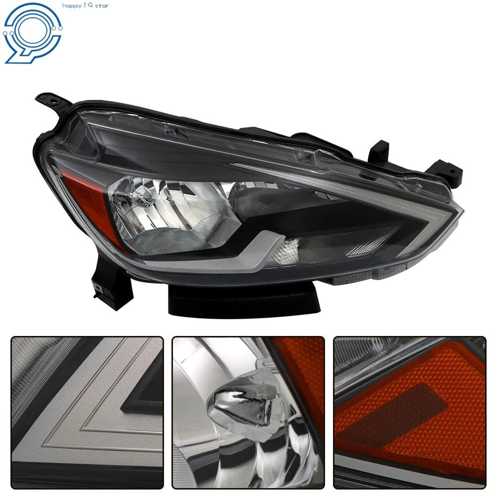 Passenger Side Clear Halogen Headlight for Nissan Sentra 2016-2018