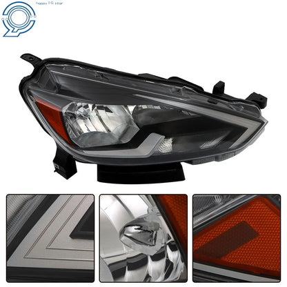 Passenger Side Clear Halogen Headlight for Nissan Sentra 2016-2018