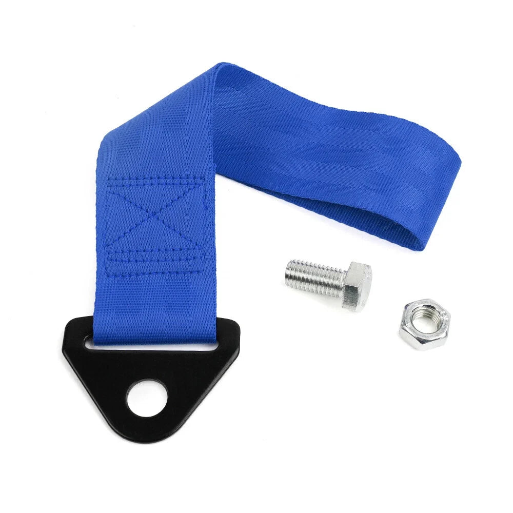 Tow Strap Set for Universal Front/Rear Bumper Towing Hook Use