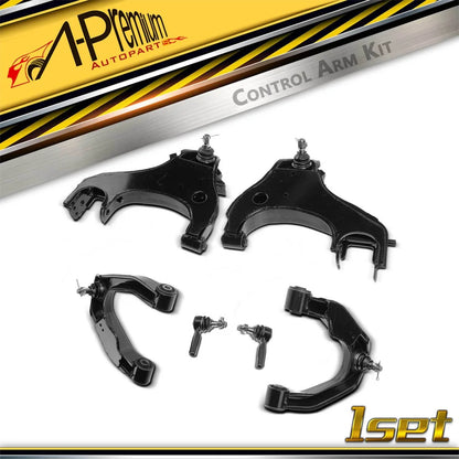 6X Front Control Arm with Ball Joint & Tie Rod End for Nissan Frontier (1998–2004)