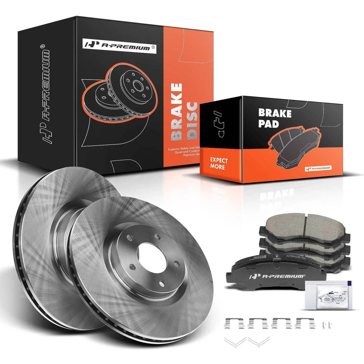 Front Disc Brake Rotors & Ceramic Pads for Nissan Maxima (2004–2008)