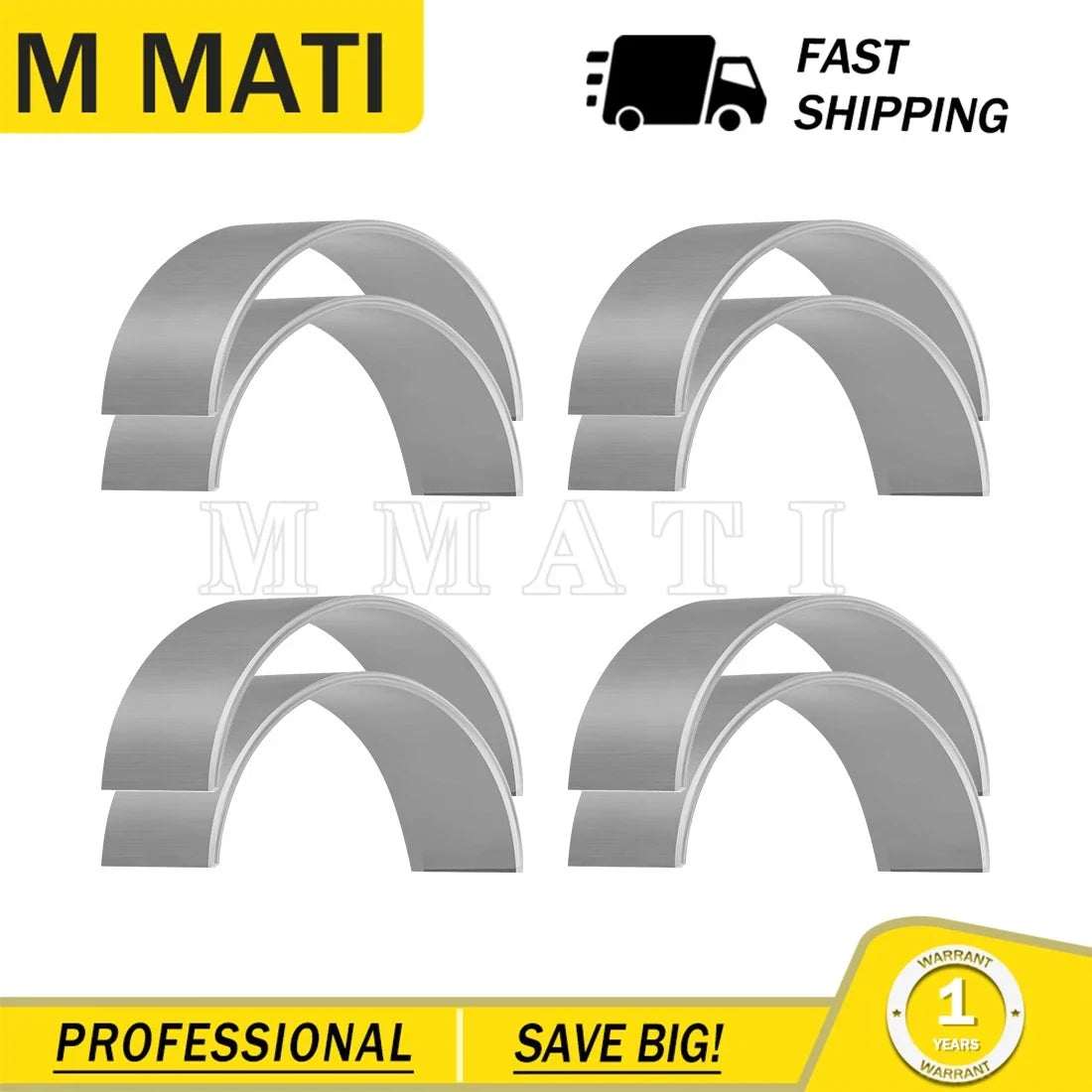 Connecting Rod Plane Bearing Set of 8 for Yamaha 1800 FX VX FZR FZS 2000-2023