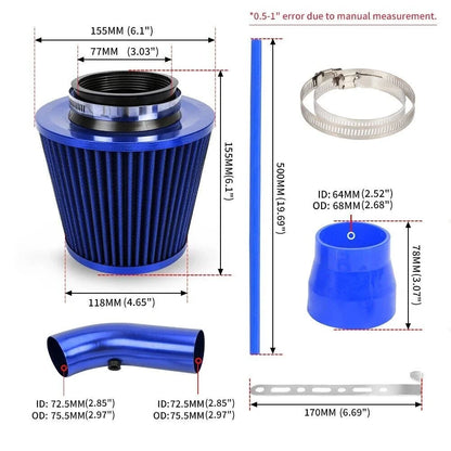 Cold Air Filter Induction Kit for Toyota Hilux N70 2005-2015