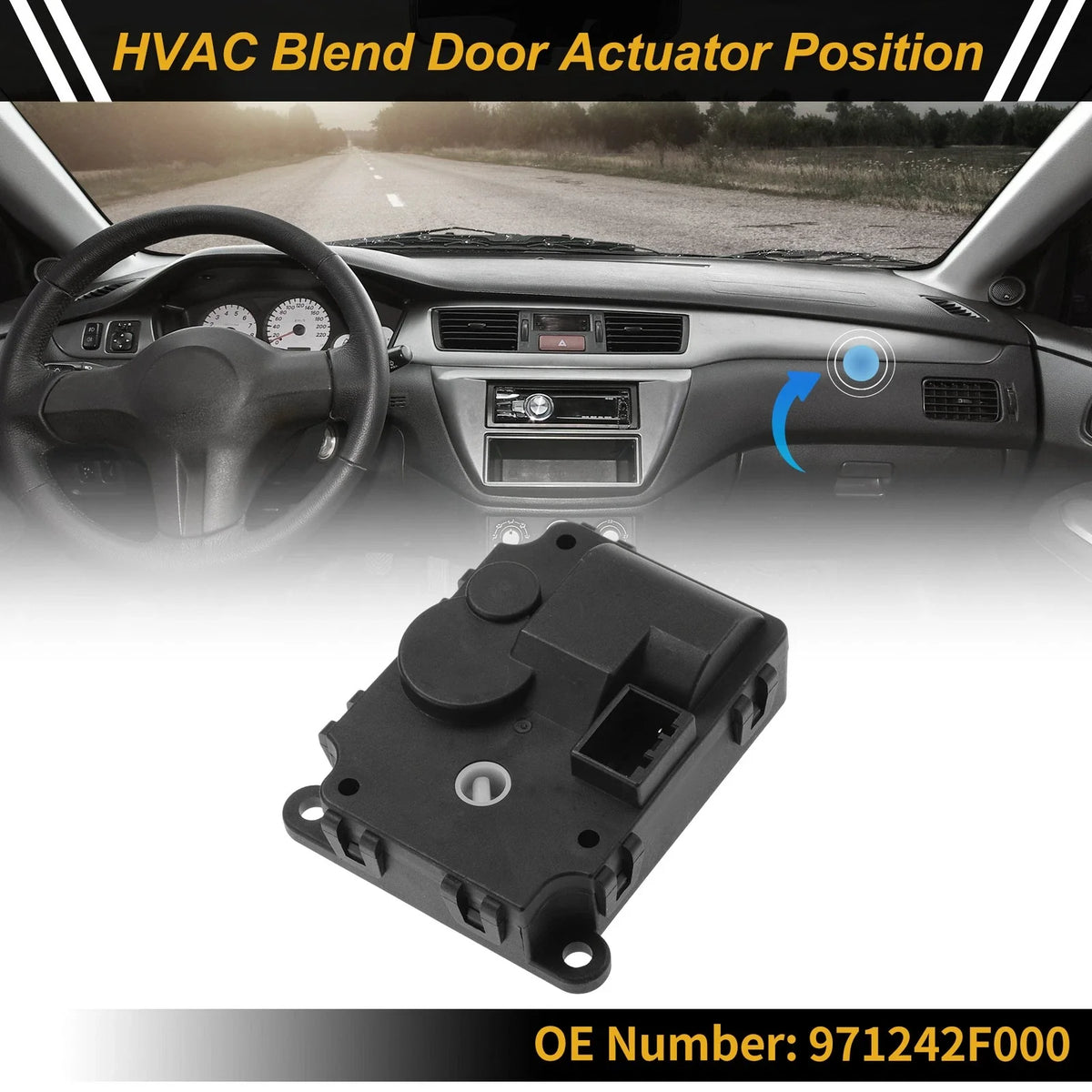 HVAC Heater Blend Door Actuator for Kia Spectra (2004–2009) No. 971242F000