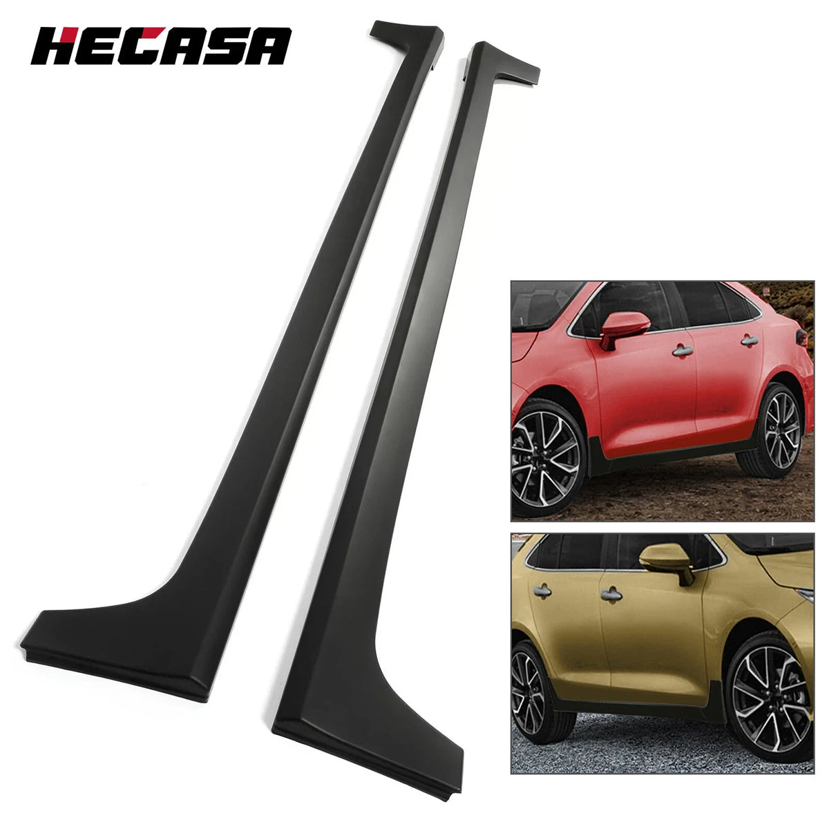 Set of 2 Matte Side Skirts for Toyota Corolla (2014–2019)