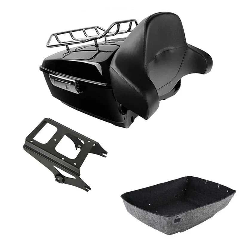 Trunk Pad Backrest Mount Rack for Harley Touring (2009-2013)