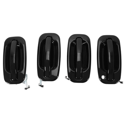 Door Handle Set Painted Black for Silverado Tahoe Sierra Yukon (1999–2006)
