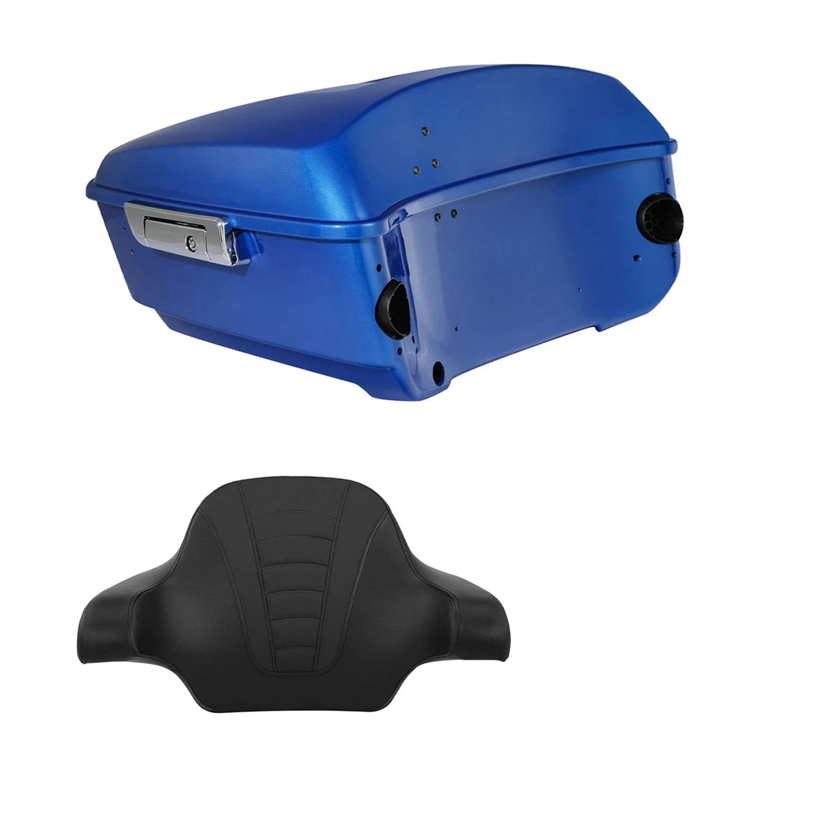 Backrest Trunk Luggage Pad in Electric Blue for Harley Electra Glide 2014-2026