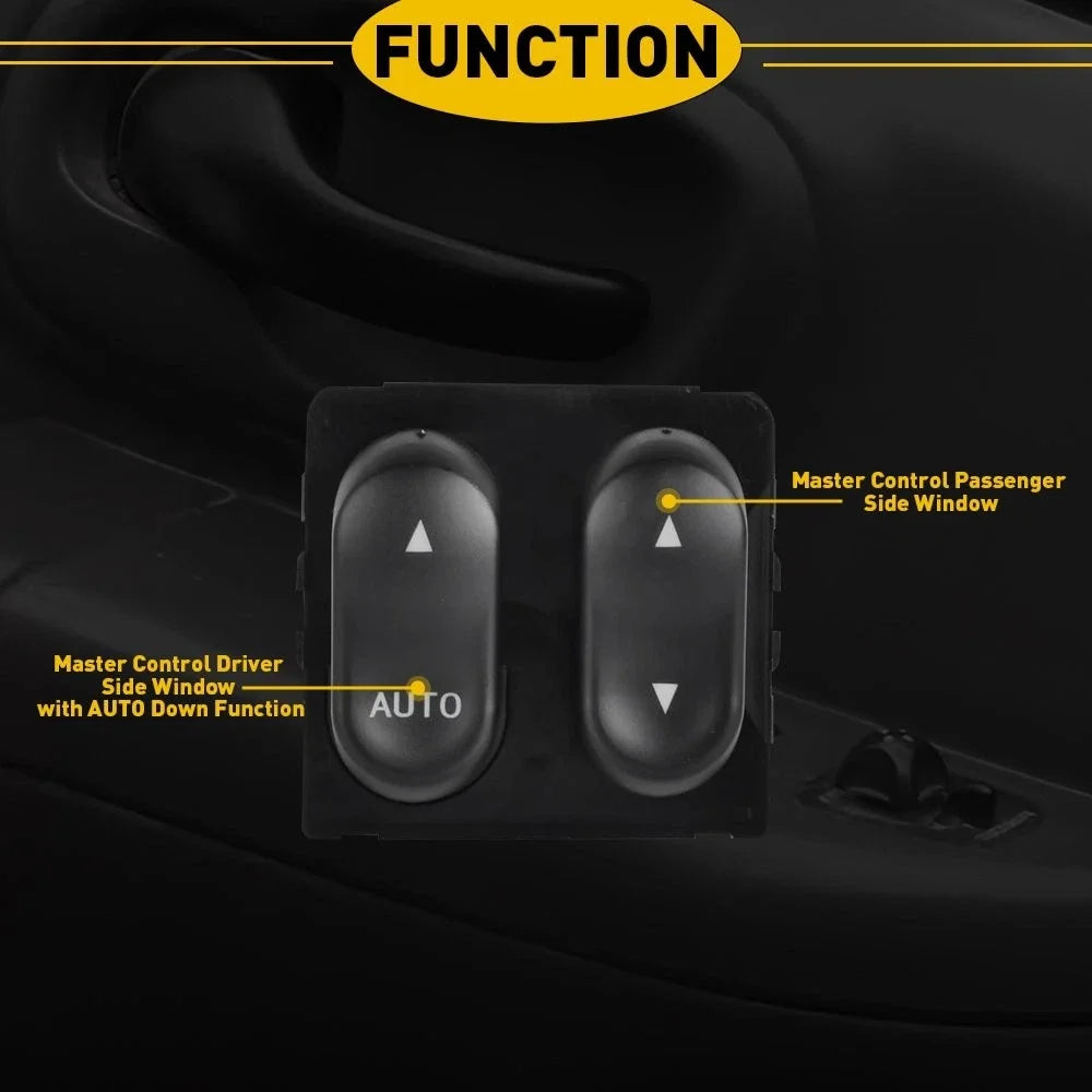 Front Driver Button Window Switch for Ford F-250, F-150 (1999–2002)