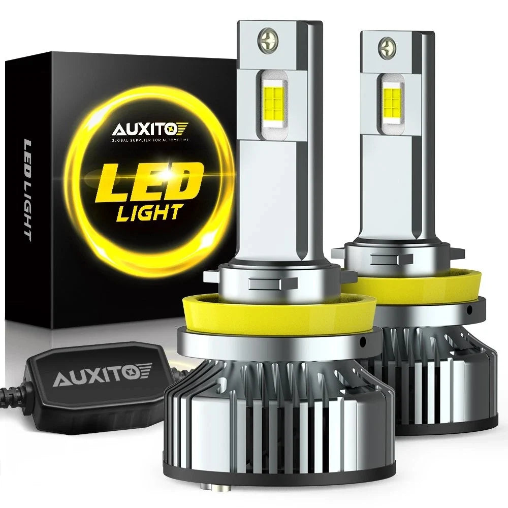 2X H8/H9/H11 High/Low Beam LED Headlight Bulbs - 6500K White