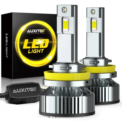 2X H8/H9/H11 High/Low Beam LED Headlight Bulbs - 6500K White