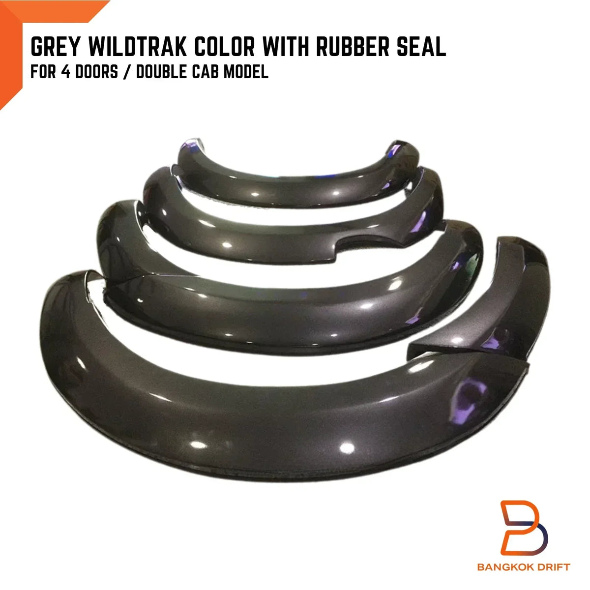 Fender Flares for Ford Ranger PX2 Ute 2015-2018, Includes Rubber Seal