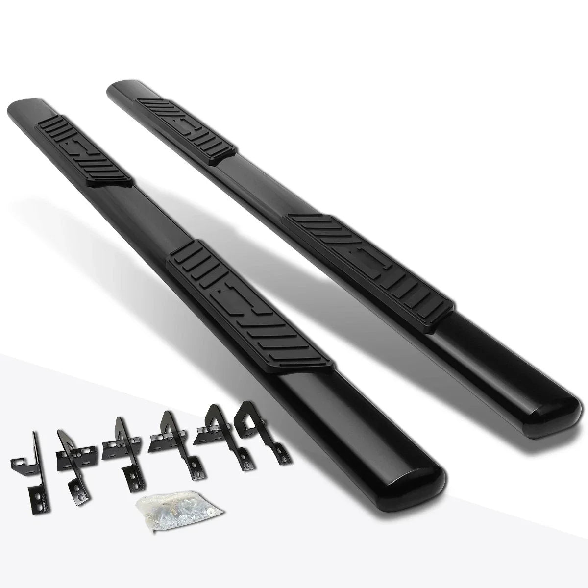 Set of 2 Oval 5" Side Step Nerf Bars for Ford F150 SuperCrew (2009–2014)