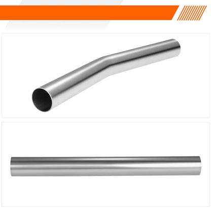 16 Slip-Fit Exhaust Pipes - 2.5" Mild Steel Construction