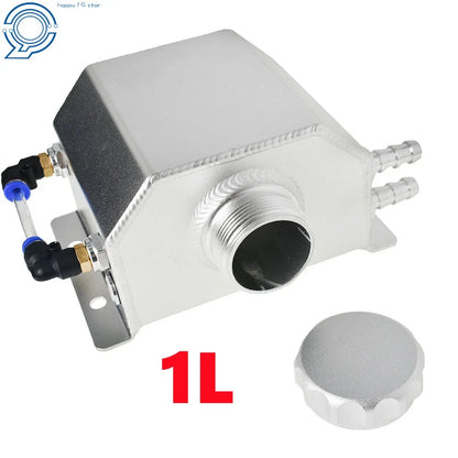 Radiator Coolant Overflow Bottle with Cap - Universal Aluminum