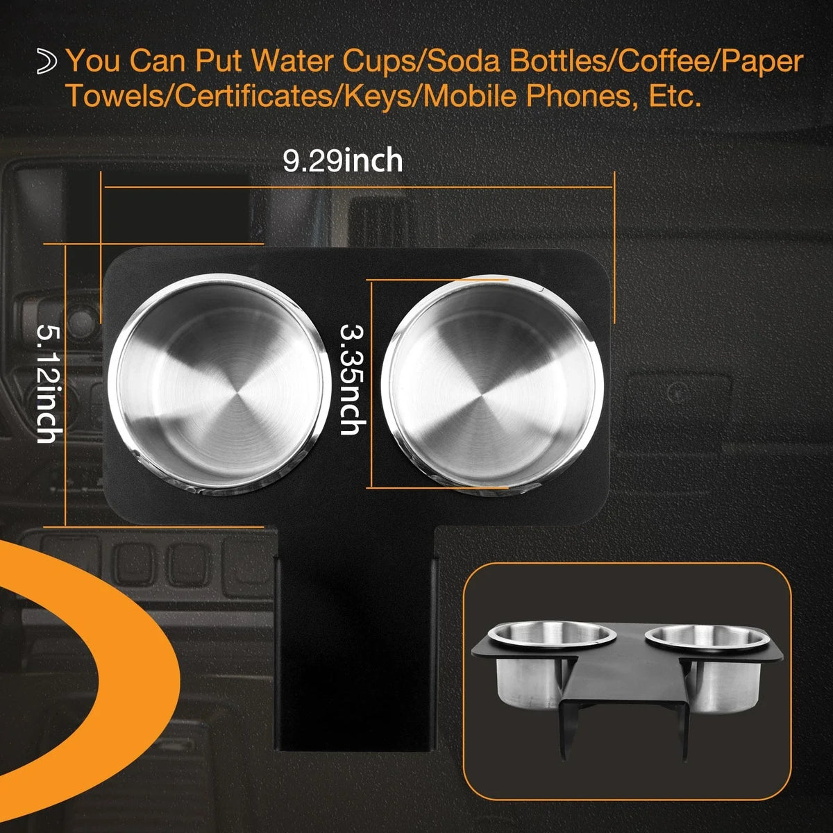 Cup Holder Console Drink Center for Chevy GMC C10 C20 C30 K10 (1973-1991)