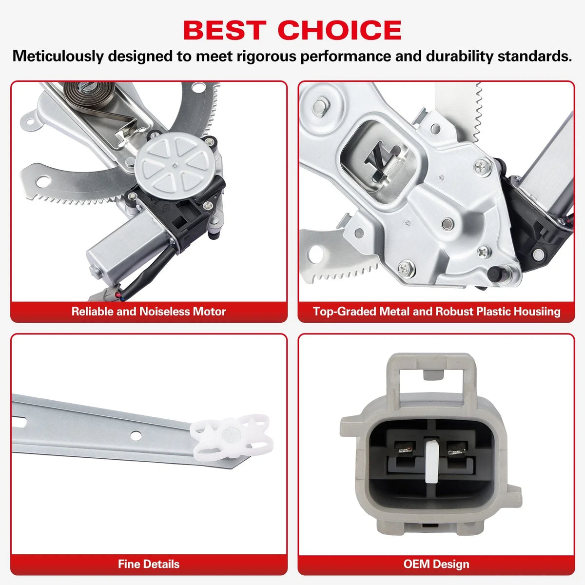 Power Window Regulator with Motor for Ford Windstar Freestar (2000–2003)