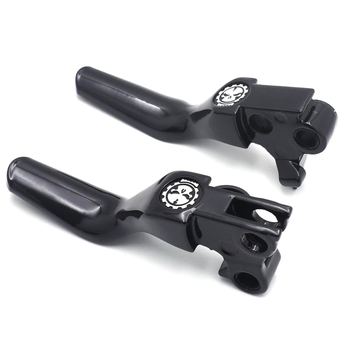 Shorty Brake Clutch Levers for XL/Dyna/Touring Harley Chrome Skull 1996-2007