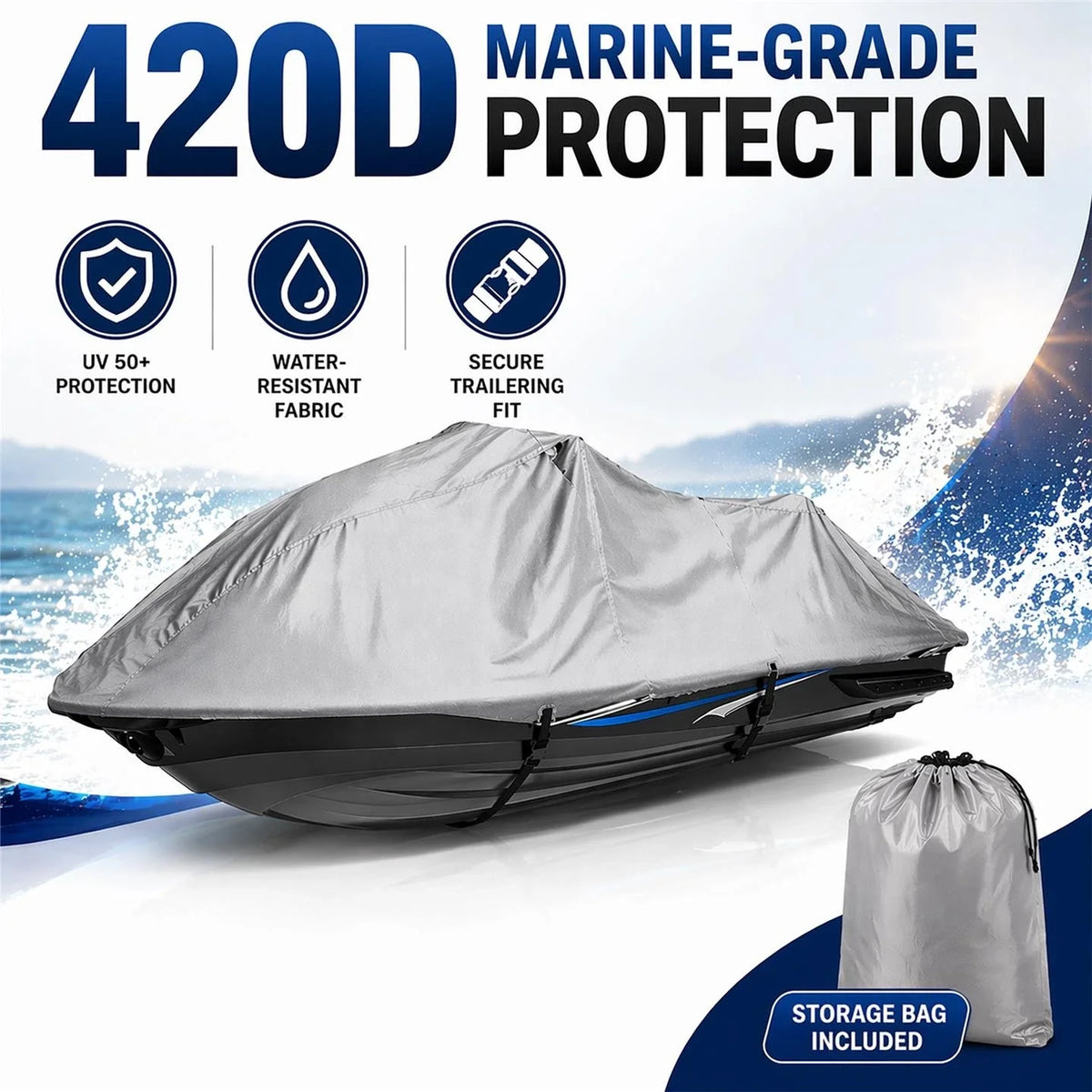 Jet Ski Cover for GTX S 155 by Bombardier (2012–2017) Sea Doo
