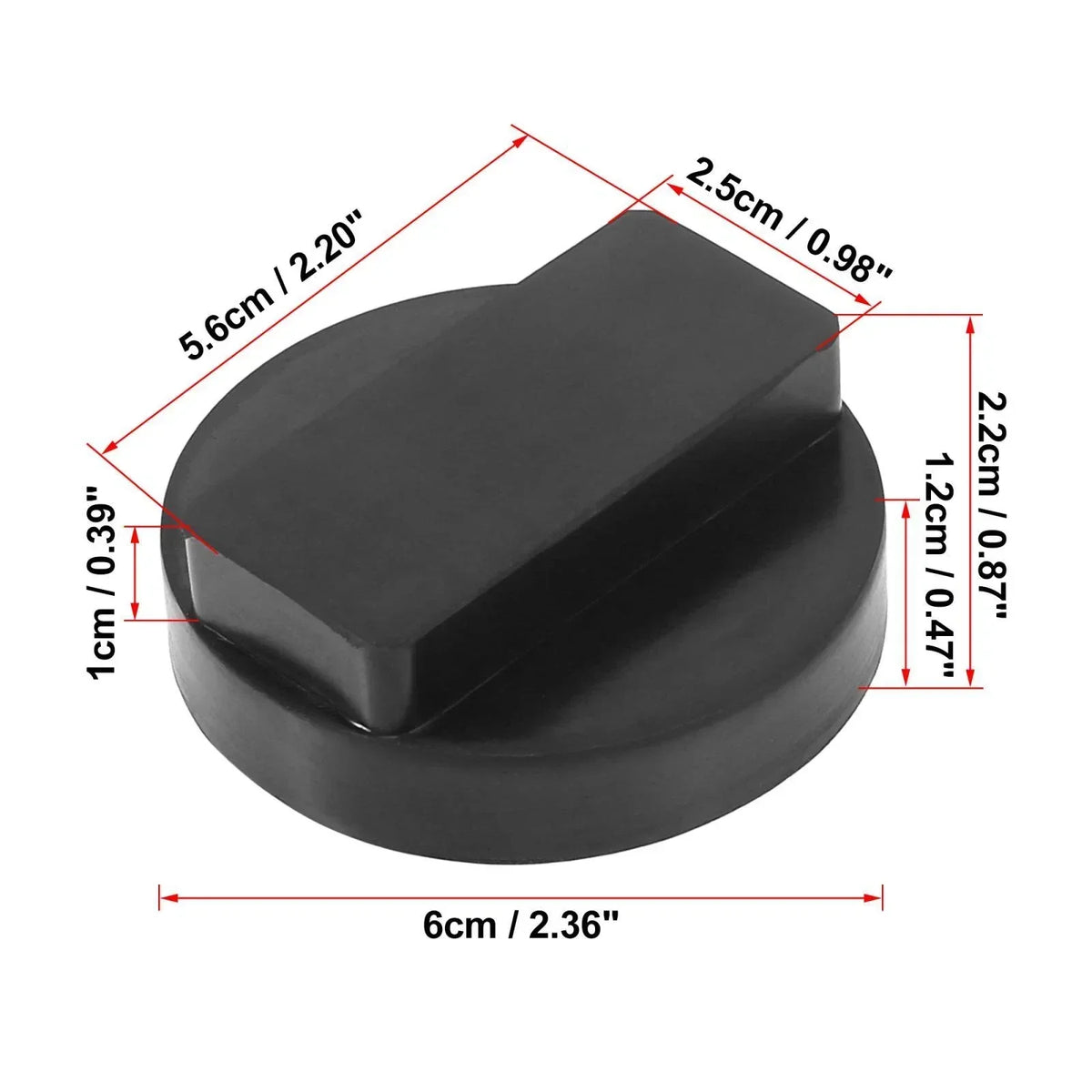 0.87x2.36 Jack Pad Support for BMW - 4x Rubber Frame Rail Protectors