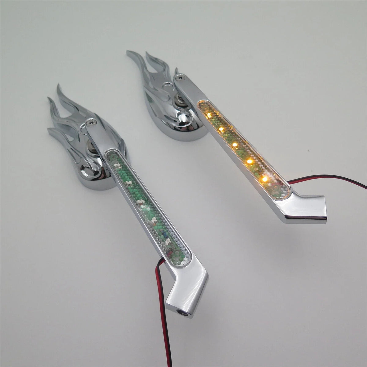 LED Turn Signal Integrated Mirrors - Flame Style for Honda CBR600RR 03-06