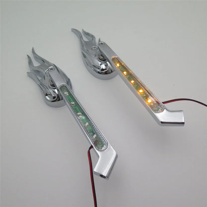 LED Turn Signal Integrated Mirrors - Flame Style for Honda CBR600RR 03-06